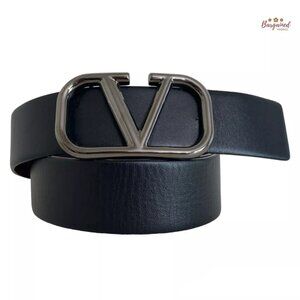 Authentic VALENTINO GARAVANI Calfskin Reversible VLogo Signature Belt 80/32